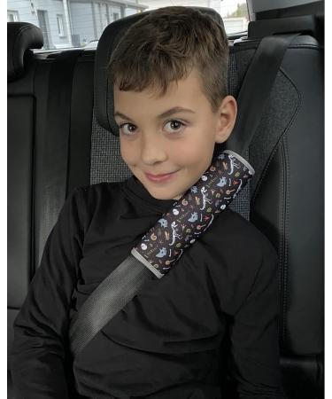 Dinosaur Skeleton 2X Kids Car Seat Belt Pads - Seat Belt Protectors for Kids & Babies - Ideal for Booster Seats & Bicycles - Buy Online on GoSupps.com
