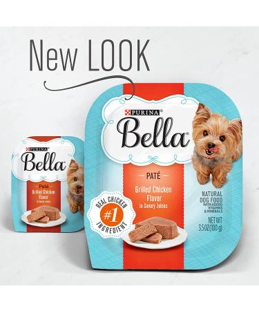 Purina Bella Wet Dog Food - Grilled Chicken in Savory Juices - 12 Pack of 3.5 oz. Trays - Buy Online on GoSupps.com