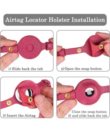 Shop Oopsdoggy Pink Leather Airtag Cat Collar with Bells | Durable GPS Pet Collar for Cats & Small Dogs - Buy Online on GoSupps.com