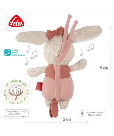 Fehn Mini Play Watch Hare - Cotton Cuddly Toy & Sleep Aid with Mozart's Lullaby | Baby Toys for Home & Travel | Ideal for Babies & Toddlers - Buy Online on GoSupps.com