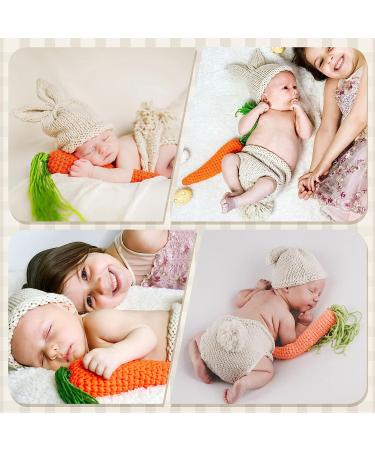 Handmade Crochet Newborn Photography Prop Set - Baby Bunny Outfit for Easter, Halloween, Christmas - Buy Online on GoSupps.com