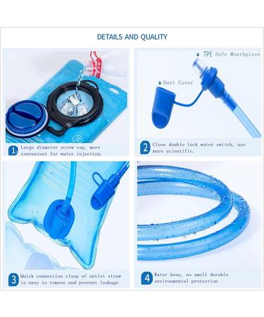 Buy Tannozhe 2L Leak-Proof BPA-Free Drinking Bag - Perfect for Sports & Outdoor Adventures | Water Reservoir with Brushes - Buy Online on GoSupps.com