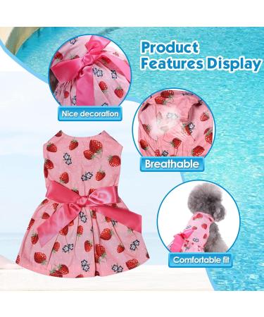 Petcute Elegant Dog Dress - Summer Flower Skirt & Bowknot Tutu for Little Dogs | Cute Pet Clothing for Weddings & Special Occasions - Buy Online on GoSupps.com