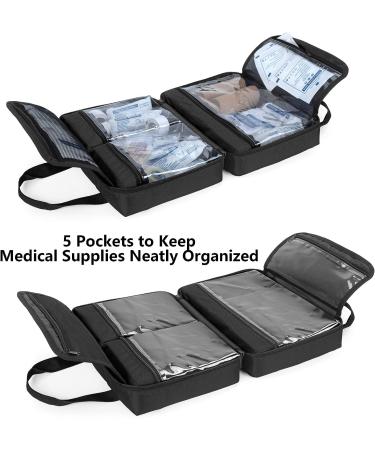 Trunab Small First Aid Kit Bag | Portable & Empty Emergency Trauma Bag for Car, Home, Camping, Hiking | Black - Bag Only - Buy Online on GoSupps.com
