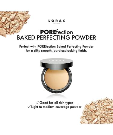 Lorac POREfection Baked Perfecting Powder PF2 Light - 0.32 oz (9g) | Flawless Finish & Oil Control - Buy Online on GoSupps.com