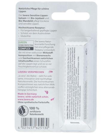 Lavera Base Sensitive Lip Balm - Natural Moisturizing Care | 4.5g | Shop Internationally - Buy Online on GoSupps.com