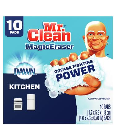 Mr. Clean Magic Eraser, Oven, Kitchen, and Shoe Cleaner, Cleaning Pads with Durafoam, 10 Count - Buy Online on GoSupps.com