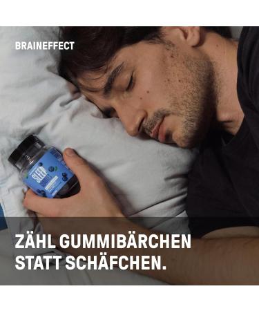 Braineffect Sleep Rubber - Vegan Melatonin Gummies (60 Pieces) | Blueberry Flavor for Faster Sleep - Buy Online on GoSupps.com