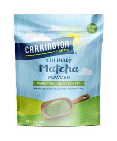 Carrington Farms  Organic Matcha Powder - Finely Milled Green Tea Leaves - Bold And Rich Flavor - Energy Booster - Low Calorie 3.5 Ounce Bag