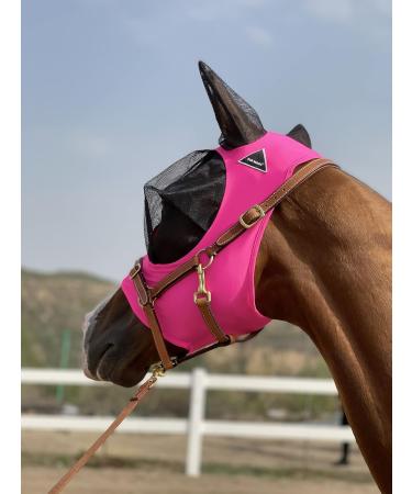 TGW RIDING Horse Fly Mask - Super Comfort & Elasticity with Ears (Large Dark Pink) | Best International Shipping - Buy Online on GoSupps.com