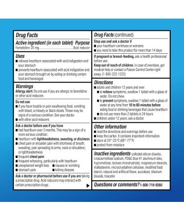 Amazon Basic Care Famotidine 20mg Cool Mint Tablets 100 Count White 100 Count (Pack of 1) - Buy Online on GoSupps.com