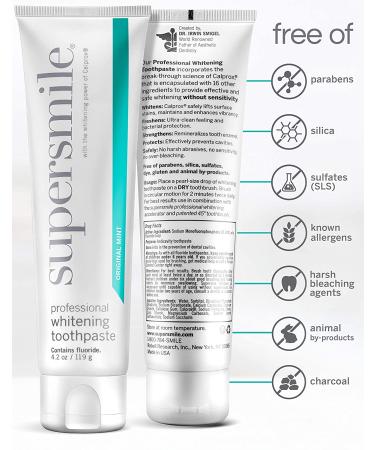 Supersmile Professional Whitening Toothpaste - Original Mint, 4.2 oz | Enhances Smile & Oral Care - Buy Online on GoSupps.com