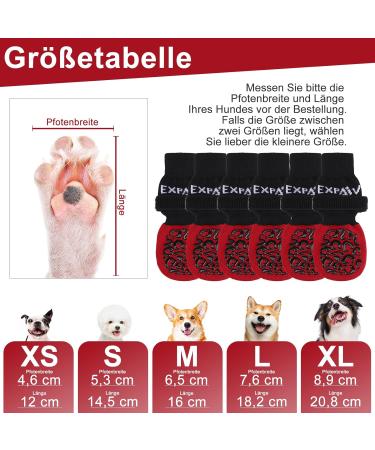 Expawlora Anti-Slip Dog Gear | Adjustable Paw Protection | Soft Elastic Fabric | Red XS | Better Traction for Wooden Floors - Buy Online on GoSupps.com