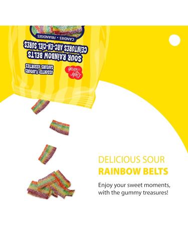 Gummy Candy Bag - Sour Rainbow Belts Bulk Candy| Smart Choice from Lady Sarah Variety Sweets - Canada's Top Gummies Candy - 2.4 kg (10 Sour Candy Bags x 120g) Sour Rainbow Belts (20 Candy Bags x 120g) - Buy Online on GoSupps.com