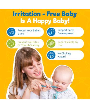 FlexiTeeth Baby Teething Tubes - Easy to Hold & Clean Straws for Safe Teething | Quality Hallowed Tubes for 6-12 Months (4 Pack) - Buy Online on GoSupps.com