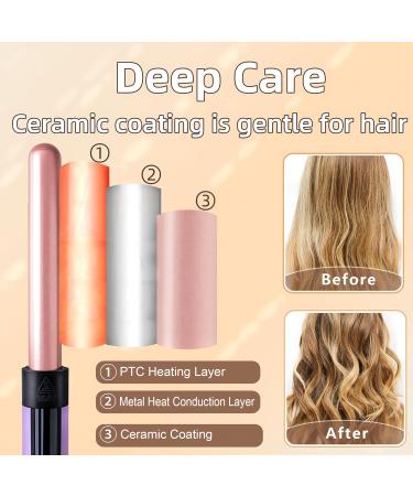 Premium Curling Iron Set with 5 Interchangeable Barrels & Hair Brush - Perfect Gift for Women | Ceramic Tourmaline Curling Wand for Salon-Worthy Waves - Buy Online on GoSupps.com