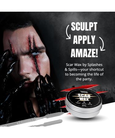 Professional Grade Scar Wax - SFX Makeup Kit for Halloween & Cosplay - Vegan & Cruelty-Free Special Effects Makeup - 50g - Buy Online on GoSupps.com