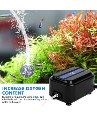 Fishkeeper Quiet Air Pump for Aquarium - 2.5W/5W/8W Up to 570L 500LPH Maximum Air Flow - Buy Online on GoSupps.com