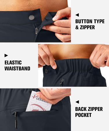 Pudolla Men's Lightweight Hiking Capri Shorts - Deep Grey, X-Large - Buy Online on GoSupps.com
