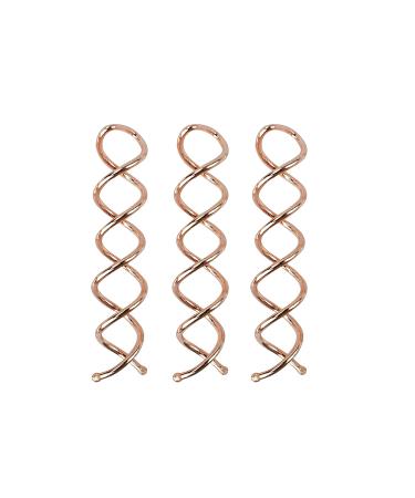 Kitsch Rose Gold Bun Twist Hair Pins - 3pcs | Spin Pins & Corkscrew Hair Pins for Buns | Hair Pin/Screw - Buy Online on GoSupps.com