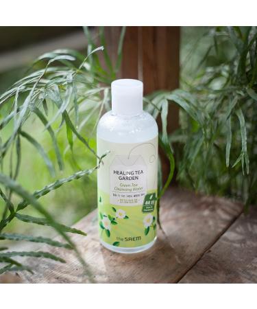 the SAEM Healing Tea Garden Green Tea Cleansing Water 300ml - No Wash AHA Cleanser for Skin Purifying - Buy Online on GoSupps.com
