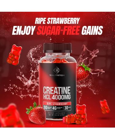 Creatine HCL Gummy - World's First 4000MG Creatine HCL Gummies 90 Count (90 Count) 90 Count (Pack of 1) - Buy Online on GoSupps.com