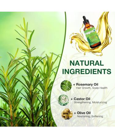 Chimoo 100% Natural Rosemary Oil for Hair - 60ml Hair Growth & Aromatherapy Essential Oil for Men & Women - Buy Online on GoSupps.com