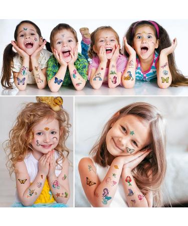Sawaruita 230 Pcs Unicorn Mermaid Butterfly Little Fairy Temporary Tattoos for Kids - Waterproof and Long-lasting Fake Tattoos - 20 Sheets - Buy Online on GoSupps.com