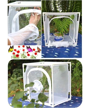 Wisecoco Insect Mesh Cage Greenhouse Outdoor Ventilated Butterflies Habitats Cage 40x30x40cm - Buy Online on GoSupps.com