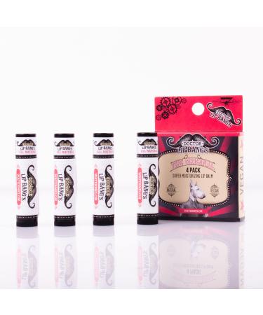 Doctor Lip Bang's Super Moisturizing Lip Balm | 4 Pack | Watermelon| ALL NATURAL & CRUELTY FREE | 100% VEGAN | FOR DRY & CRACKED LIPS