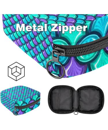Colorful Mermaid Scale Menstrual Bags | Zipper Sanitary Pad & Tampon Collection Bags for Women & Girls - International Shipping Available - Buy Online on GoSupps.com