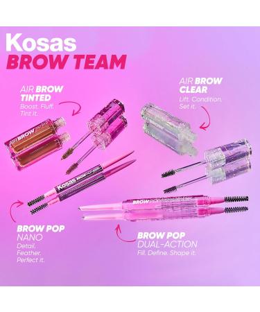 Kosas Brow Pop Nano Ultra-Fine Detailing Pencil - Brown Black | Precision Eyebrow Pencil | Free International Shipping - Buy Online on GoSupps.com