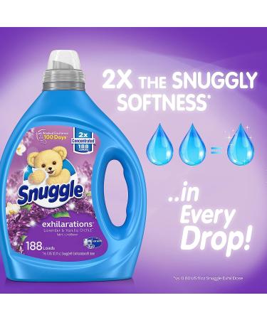 Snuggle Exhilarations Lavender and Vanilla Orchid Liquid Fabric Softener - 2X Concentrated, 188 Loads - Buy Online on GoSupps.com