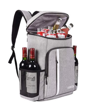FORICH Backpack Cooler Leakproof Insulated Waterproof Backpack Cooler Bag, Lightweight Soft Beach Cooler Backpack for Men Women to Work Lunch Picnics Camping Hiking, 30 Cans Grey - Buy Online on GoSupps.com