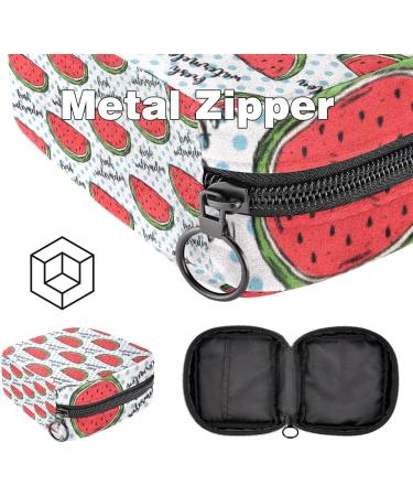 Hand-Drawn Watermelon Women's Napkin Storage Bag | Portable Menstrual Cup & Bandages | Ideal for First Period - Buy Online on GoSupps.com