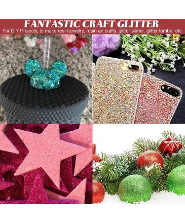 HOLOGRAPHIC Chunky Glitter Set - Jemesi 144g Craft Glitter for Epoxy Resin Face & Nail Art Body Slime | Festival Party Colors - Buy Online on GoSupps.com