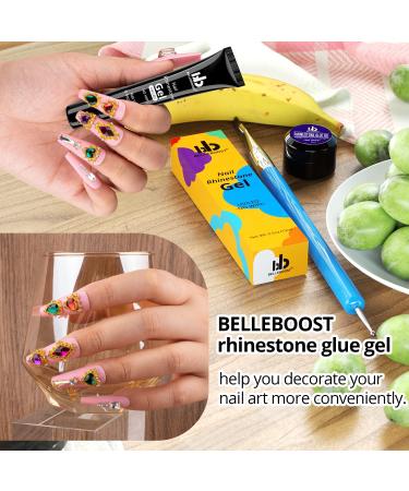 Buy 15ml & 8ml NO Wipe Nail Rhinestone Glue Gel - Super Strong Adhesive for Nail Art | UV/LED - Professional & Home Use - Buy Online on GoSupps.com