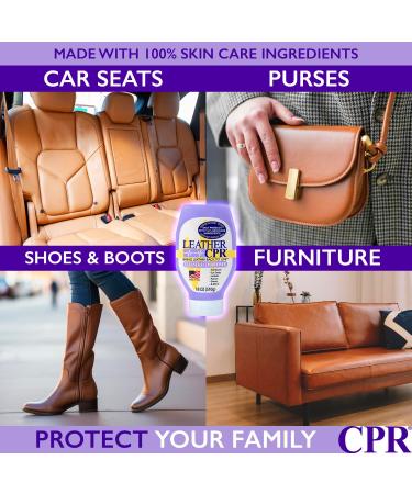 Leather CPR | Premium Leather Cleaner & Conditioner for Furniture Car Seats Purses & More - Heavy-Duty Formula with 2 Applicators - Buy Online on GoSupps.com