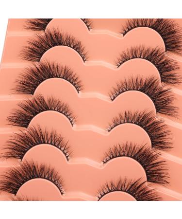 Lashes Fox Eye Natural Eyelashes Fluffy Cat Eye False Lashes 8D Curly Wispy Faux Mink Fake Eyelashes 7 Pairs by Mavphnee - Buy Online on GoSupps.com