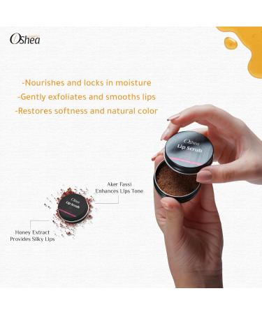 Oshea Cosmetics Lip Scrub 30 Ml / 1 Oz Exfoliating & Hydrating Gentle Formula 100% Pure Honey Shea Butter Coconut Oil For Dry Lips Removes Dead Skin Suitable for Lip Types - Buy Online on GoSupps.com