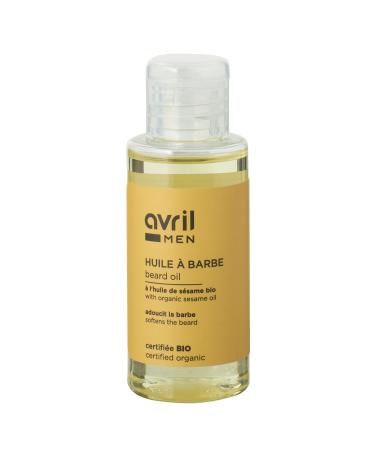 Avril - Organic Beard Oil - Softens the Beard - Organic Sesame Oil - 100% Natural Origin - Certified Organic Cosmos Organic - Made in France - 50 ml