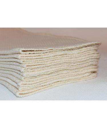 Organic 2 Ply Flannel Baby Wipes 8x8 Inches Set of 10 | Washable & Reusable | Matching Organic Cotton Thread - Buy Online on GoSupps.com