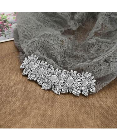 The Lord of the Tools Sunflower Hair Clip Metal Spring Hairpin Silver Floral Hair Barrette for Thick Thin Hair Vintage Hairpin Hair Styling Accessories - Buy Online on GoSupps.com