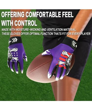 Buy Finger Ten American Football Receiver Gloves for Youth Girls | Waterproof Impact Protection | Size L (Ages 5-14) - Buy Online on GoSupps.com
