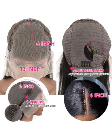 Poghes 13x6 Water Wave HD Lace Front Wig 24 Inch - 180% Density Pre Plucked Deep Wave Human Hair Wig for Black Women - with Baby Hair - Buy Online on GoSupps.com