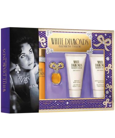 Elizabeth Taylor White Diamonds Perfume for Women Gift Set - 4 PC 1.7 Fl. oz 1.7 Fl Oz (Pack of 4) - Buy Online on GoSupps.com