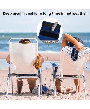 Insulin Cooling Wallet - Keep 2 Vials/Pens Cold | Refrigeration Required | Blue | Shop Internationally - Buy Online on GoSupps.com