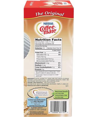 Nestle 35110 Coffee-Mate Original Creamer Single Serve Portions 50/Box - Buy Online on GoSupps.com