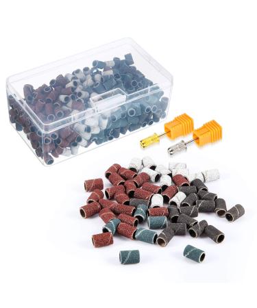 202-Piece Nails Sanding Bands Manicure Drill Set - 200 Colorful Grit Bands with 2 Nail Drill Bits - Buy Online on GoSupps.com