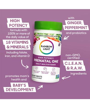 Rainbow Light Multi Prenatal One Vibrance - 120 Count | Optimal Nutrition for Moms - Buy Online on GoSupps.com